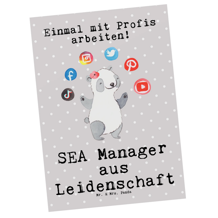 Postkarte SEA Manager Leidenschaft