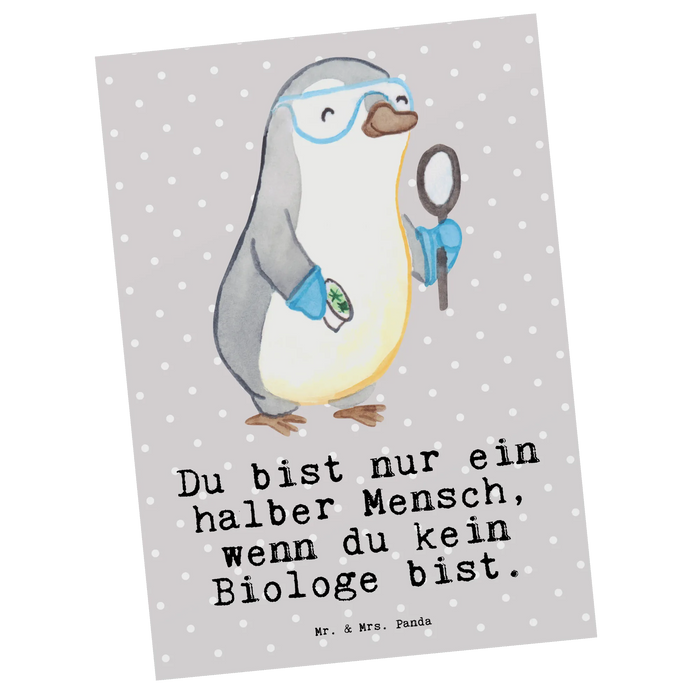Postkarte Biologe Herz