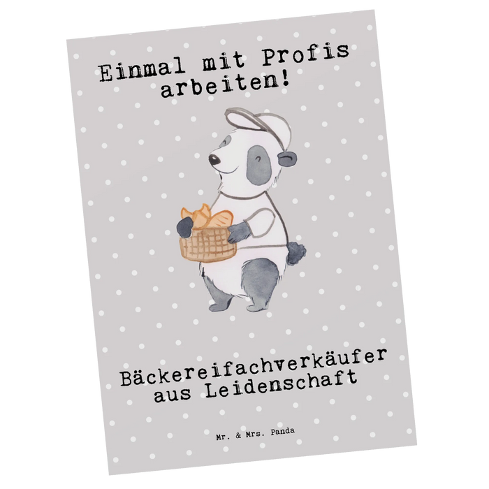 Postkarte Bäckereifachverkäufer Leidenschaft