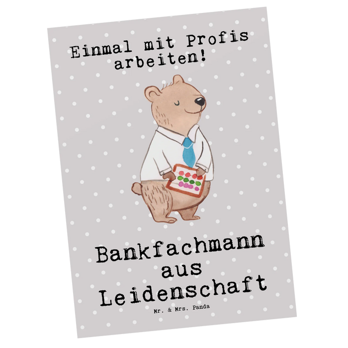 Postkarte Bankfachmann Leidenschaft