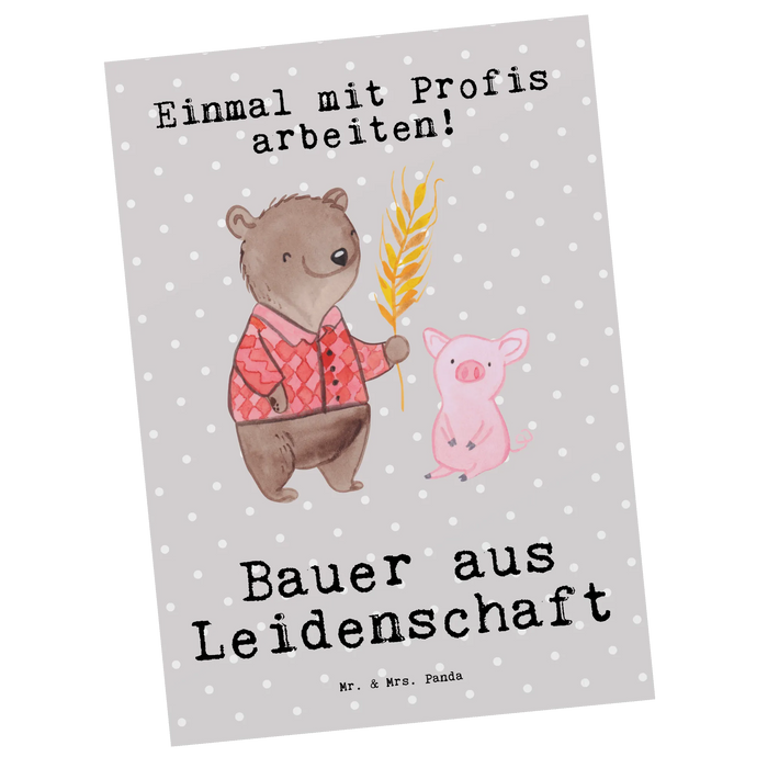 Postkarte Bauer Leidenschaft