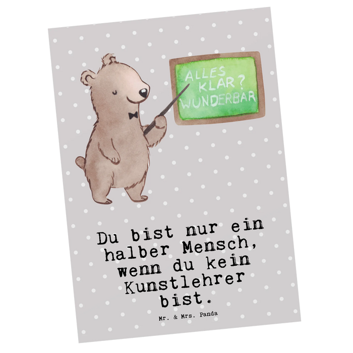 Postkarte Kunstlehrer Herz