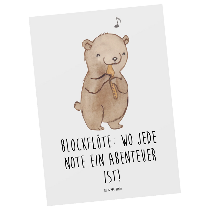 Postkarte Abenteuer Blockflöte