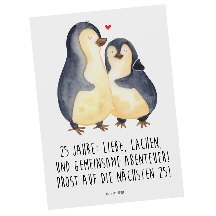 Postkarte 25. Hochzeitstag Silberne Hochzeit