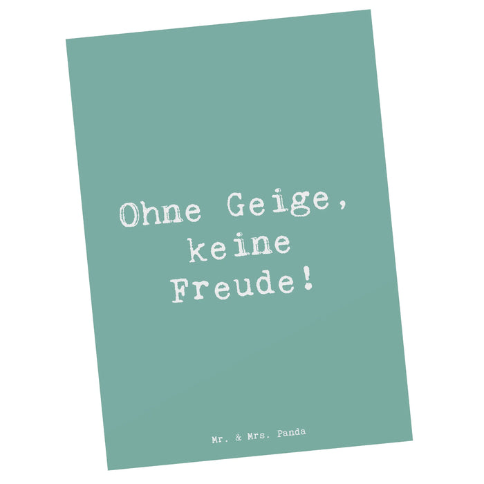 Postkarte Spruch Geige Freude