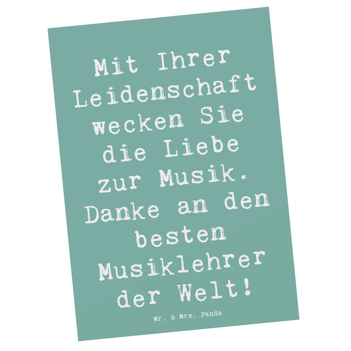 Postkarte Spruch Musiklehrer Liebe
