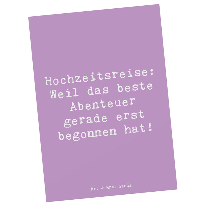 Postkarte Spruch Hochzeitsreise Abenteuer