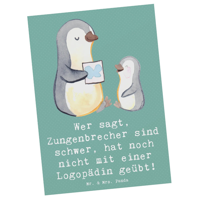 Postkarte Training mit Logopädin