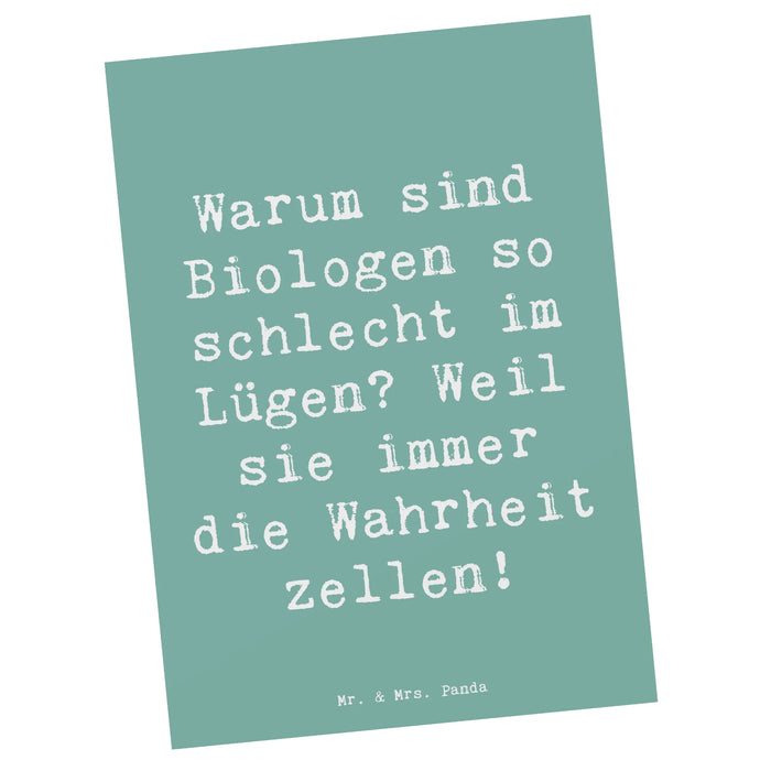 Postkarte Spruch Biologin Wahrheit