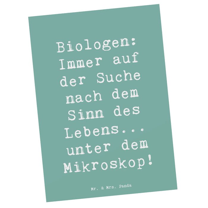 Postkarte Spruch Biologin Mikroskop