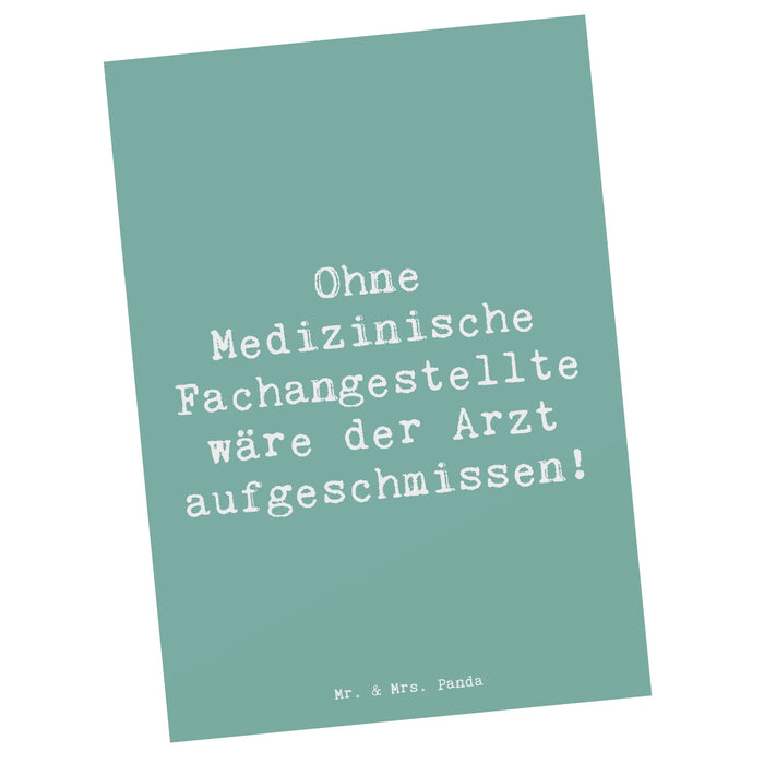 Postkarte Spruch Medizinische Fachangestellte