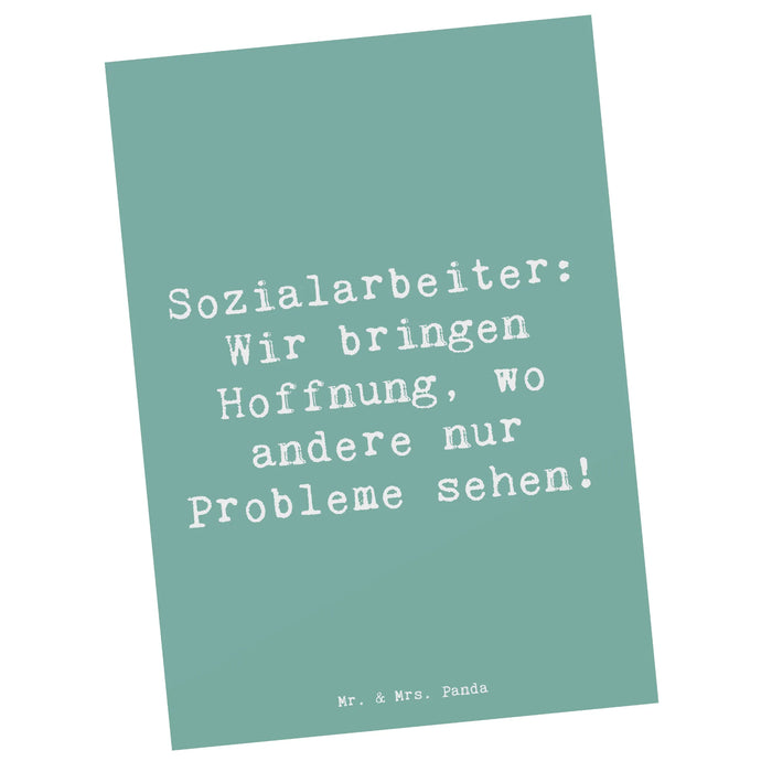 Postkarte Spruch Sozialarbeiterin Hoffnungsträger