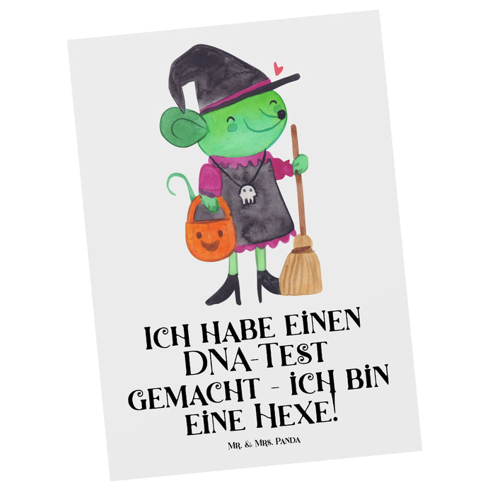 Postkarte Halloween Hexe