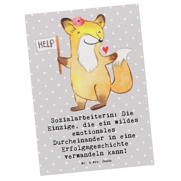Postkarte Sozialarbeiterin Erfolg