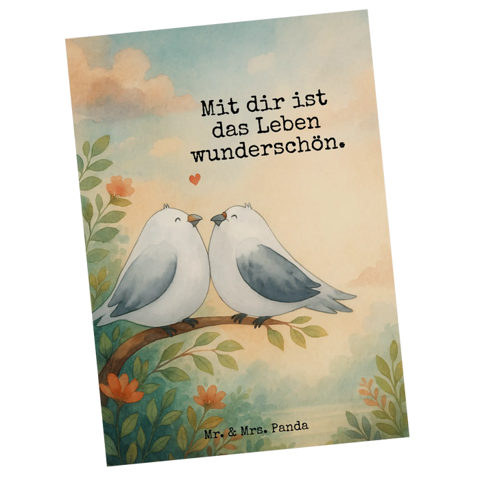 Postcard Turtledoves in love Design