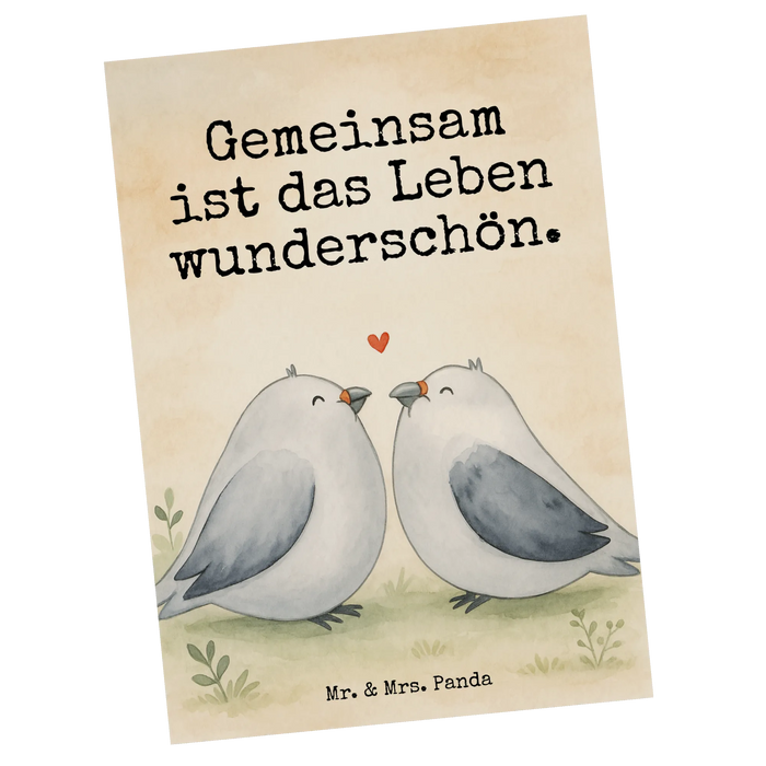 Postkarte Tauben Liebe Design