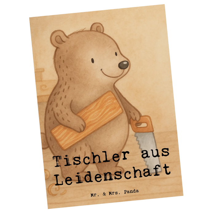 Postkarte Tischler Leidenschaft Design