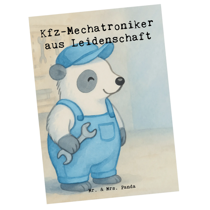 Postkarte Kfz-Mechatroniker Leidenschaft Design