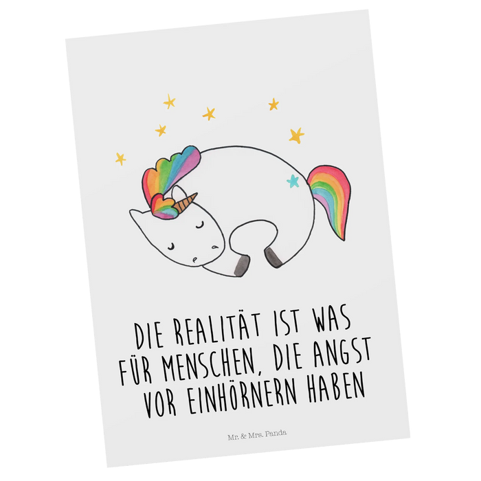 Postkarte Einhorn Nacht