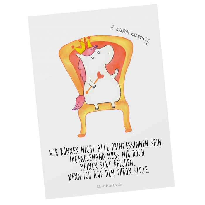 Postcard unicorn king