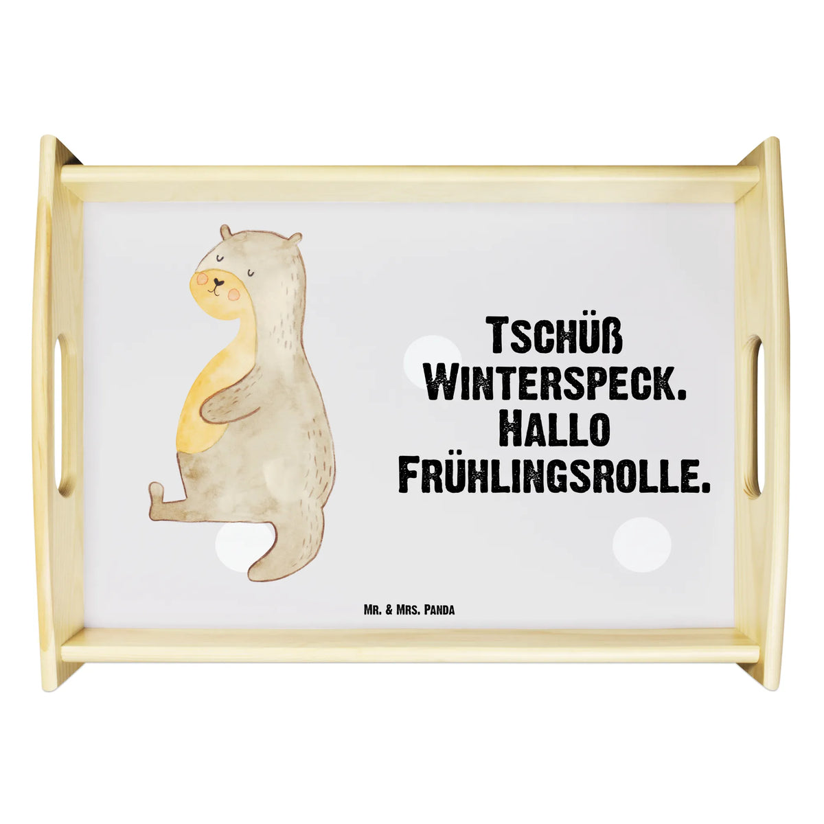 Serviertablett Otter Bauch