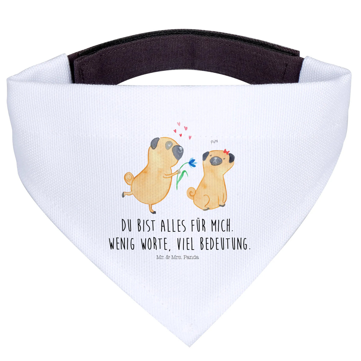 Hundehalstuch Mops Verliebt