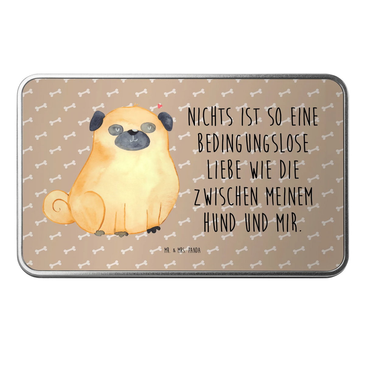 Metal tin Pug