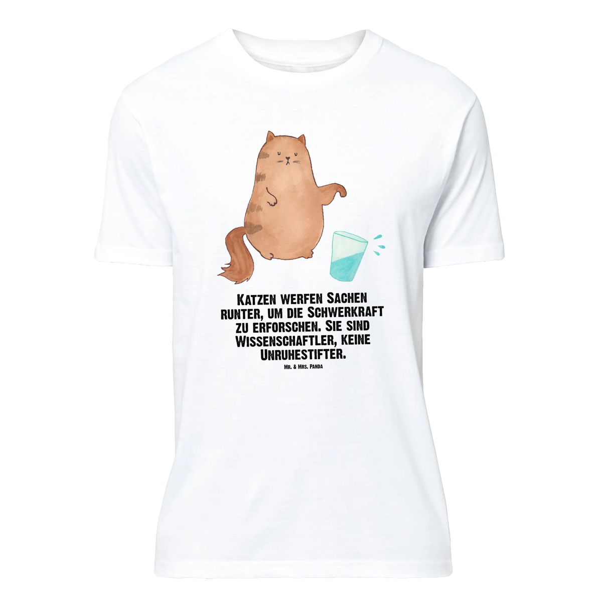 T-shirt Cat water glass