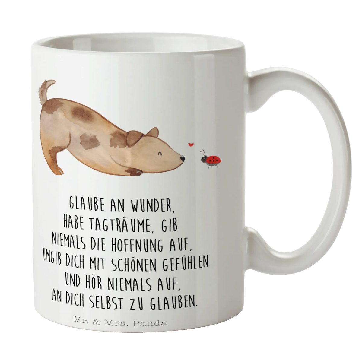 Kubek pies biedronka zwierzę domowe, Pies, rasa psa, powiedzenia, właściciel psa, miłośnik zwierząt, motyw psa