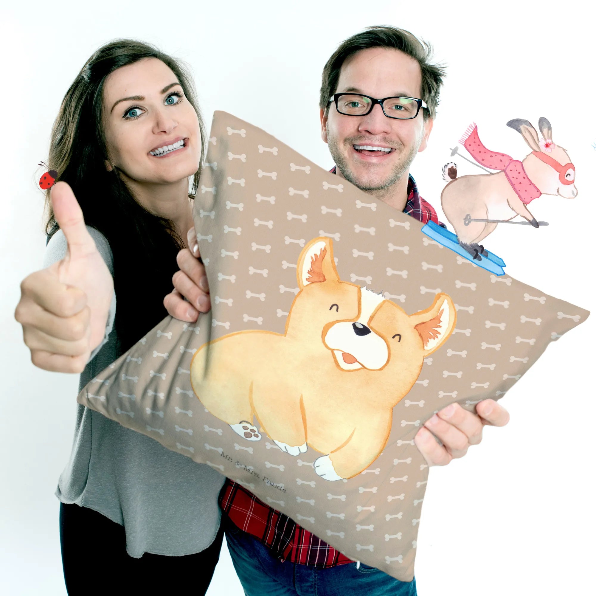 40x40 Kissen Corgie
