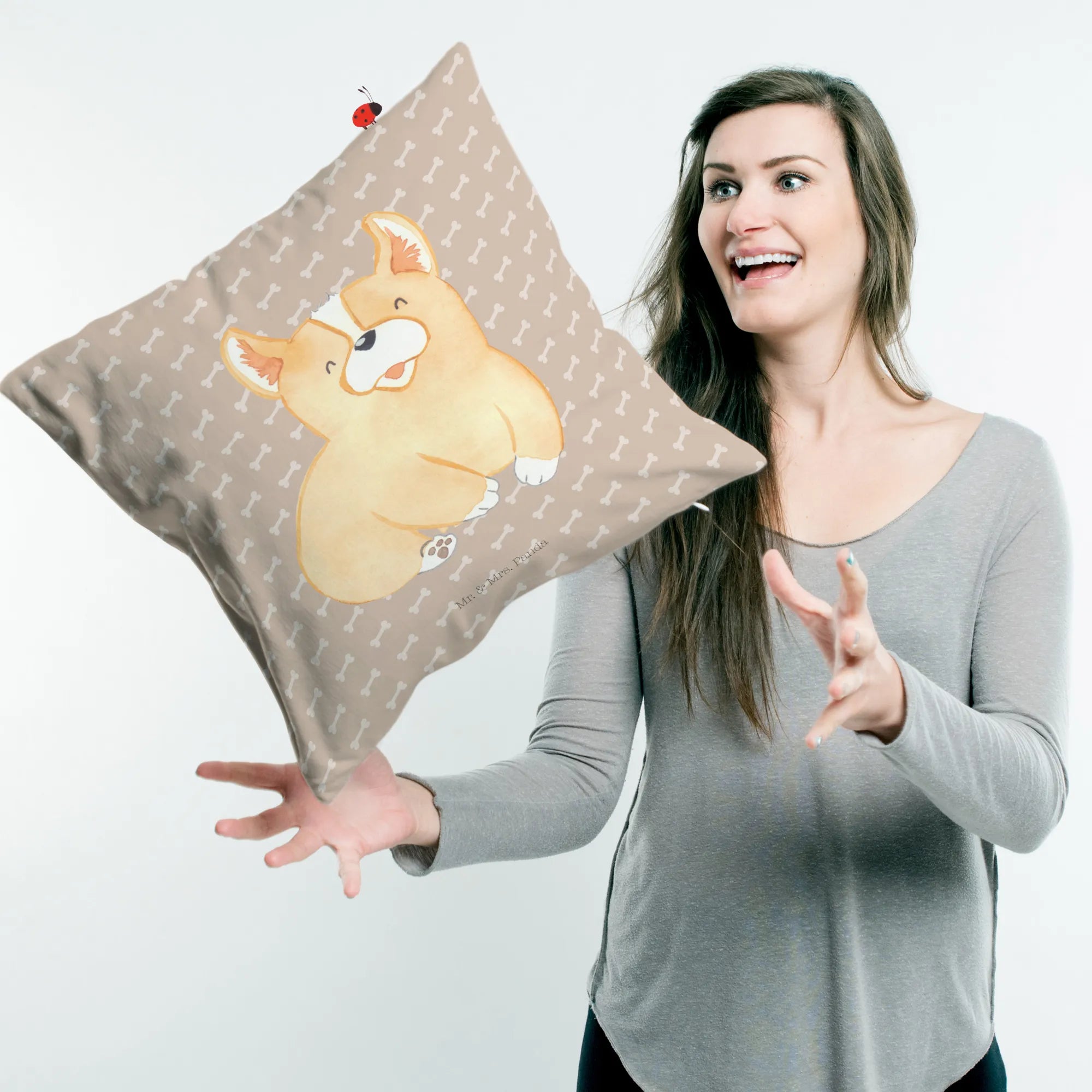 40x40 Kissen Corgie
