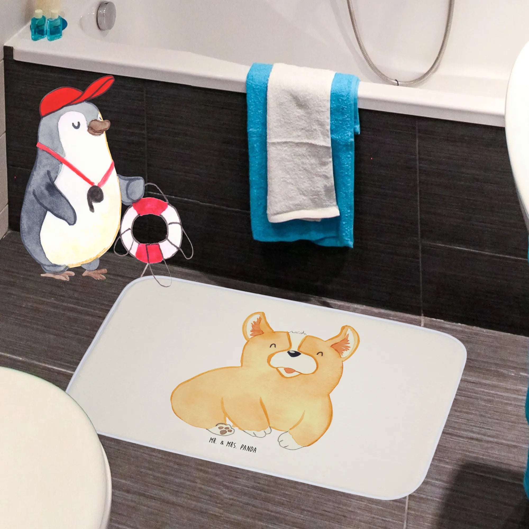 Badematte Corgie