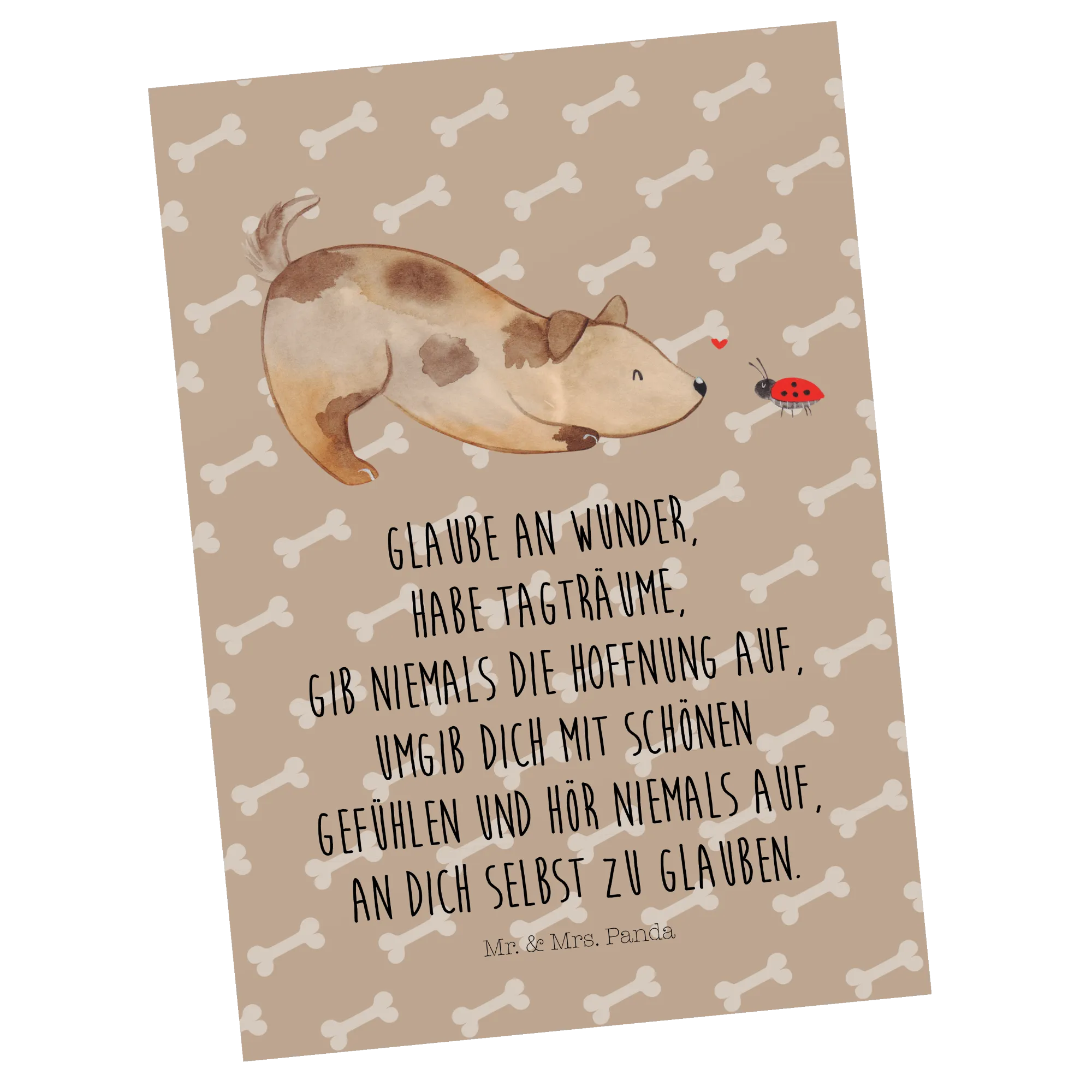 Postcard Dog ladybug gifts for dogs, bag with dog print, dog sayings, dog mama, dog breed, love for dogs, funny gifts for dog owners, what do you give a dog lover, love dogs, dog decorative items, Christmas gifts for dogs, mutt, hound, woof, Sayings, Dogs, Ladybird, Mongrel dog, Mongrel, Dog slogan