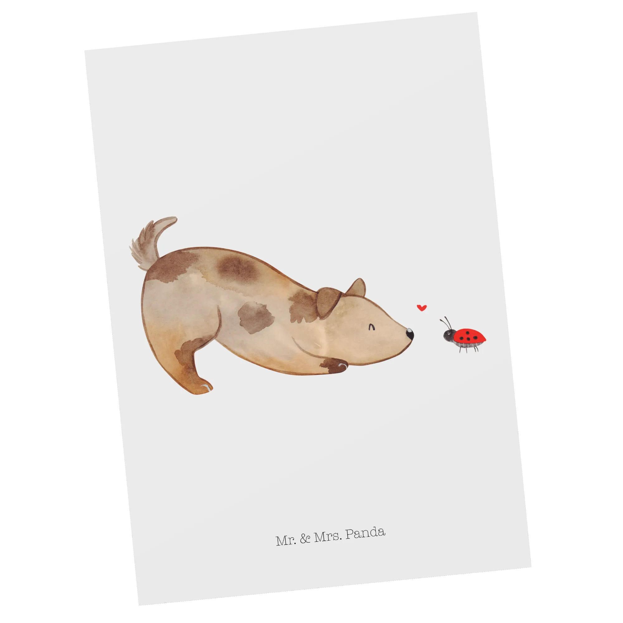 Postcard Dog ladybug gifts for dogs, bag with dog print, dog sayings, dog mama, dog breed, love for dogs, funny gifts for dog owners, what do you give a dog lover, love dogs, dog decorative items, Christmas gifts for dogs, mutt, hound, woof, Sayings, Dogs, Ladybird, Mongrel dog, Mongrel, Dog slogan