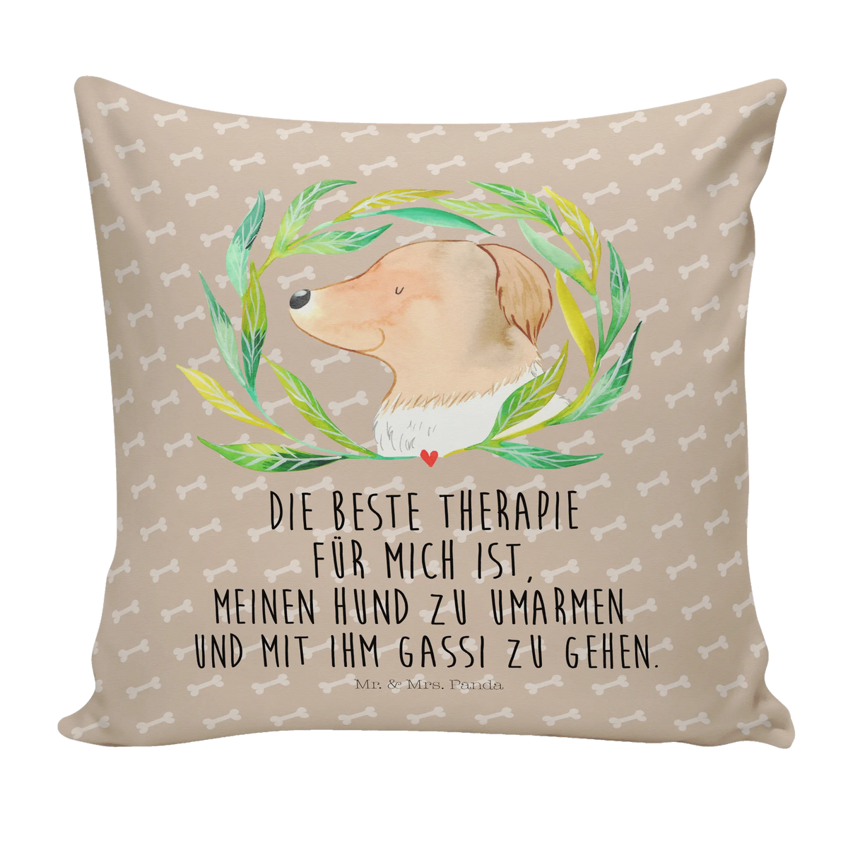 40x40 Kissen Hund Blumen