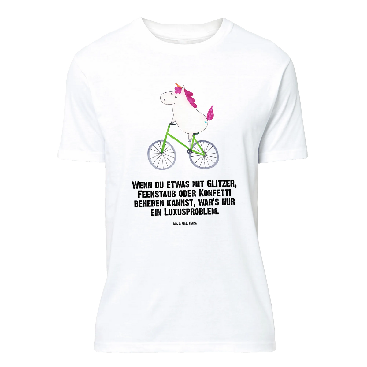 T-Shirt Standard Einhorn Radfahrer