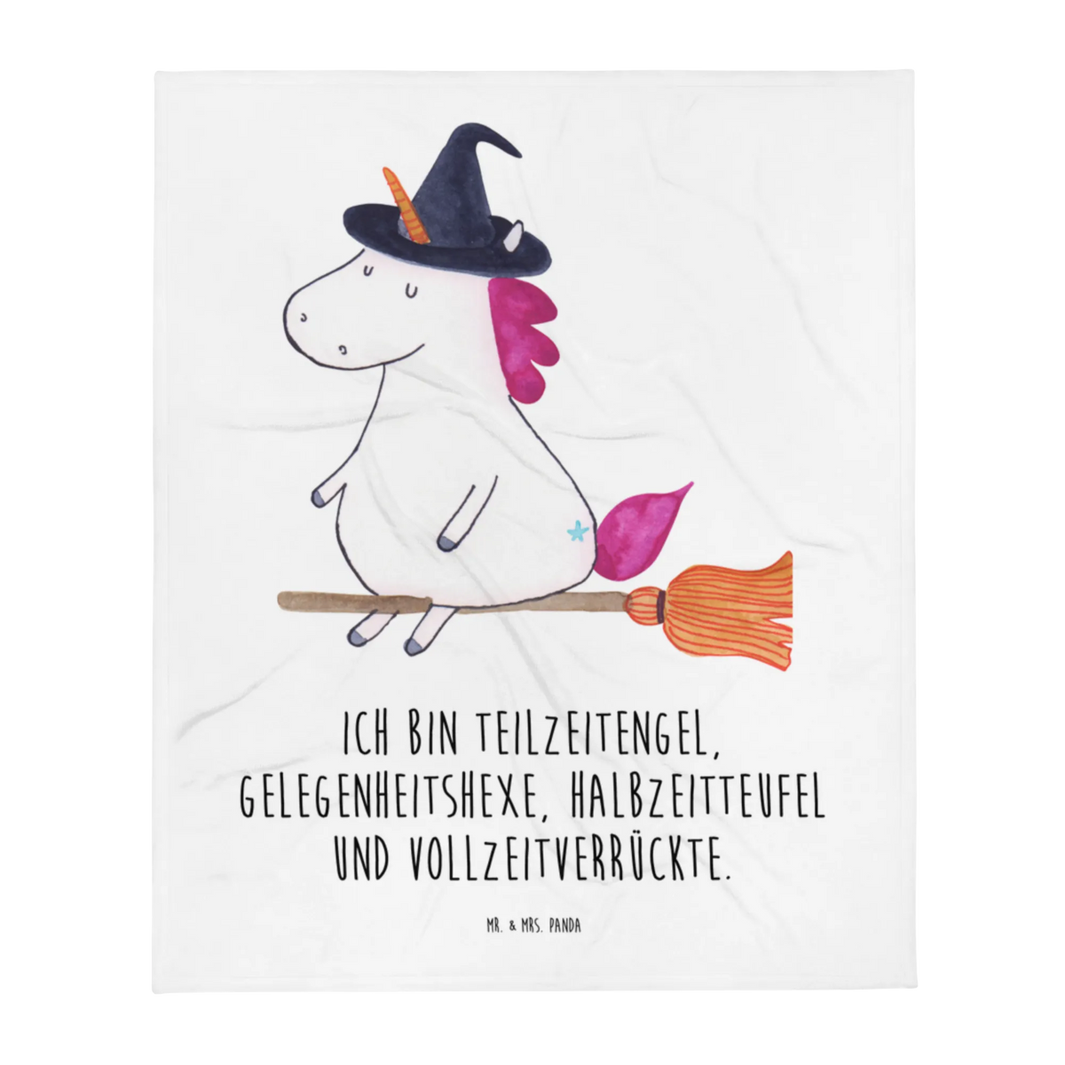 Babydecke Einhorn Hexe