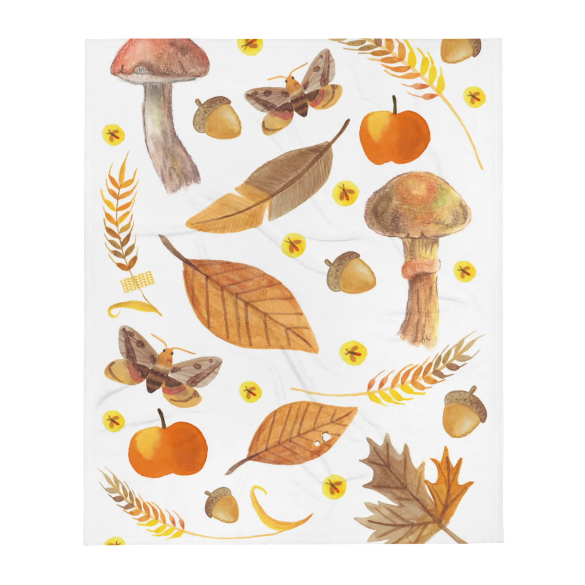 Babydecke Herbst Schlummerdecke, Babybettdecke, Kinderwagendecke, Kuschelplaid, Kinderdecke, Fleecedecke, Babydecke, Schmusedecke, Plaid, Erstlingsdecke, Dekoration, Abenteuer, Natur, Outdoor, Blumen Deko, Frühlings Deko, Sommer Deko, positive Botschaft, Naturliebhaber, November, September, Herbst, Blatt, Oktober, Jahreszeit Motiv, Pilze, Blätter, Geschenk Natur, Naturmotiv, Herbstlaub