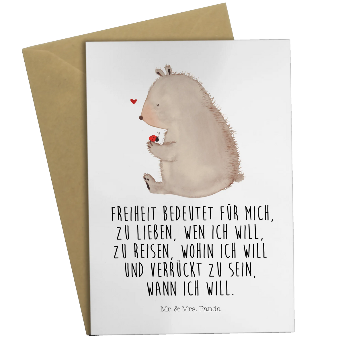 Grußkarte Bär Marienkäfer Beileidskarte, osterkarte, Grußkarten, kommunionskarte, weihnachtskarten, firmungskarte, neujahrskarte, genesungskarte, Grußkarte, osterkarten, vatertagskarte, einladungskarten, babykarte, spruchkarte, glückwunschkarten, Motivkarte, abiturkarte, Glückwunschkarte, jubiläumskarte, Klappkarte, valentinstagskarte, hochzeitskarten, dankeskarten, Teddy, Bär, Teddybär, Das Leben Ist schön, Motivation, Freiheit, Liebe, Marienkäfer