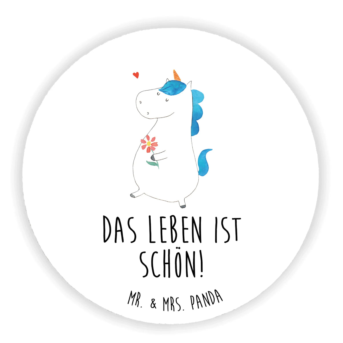 Rund Magnet Einhorn Spaziergang