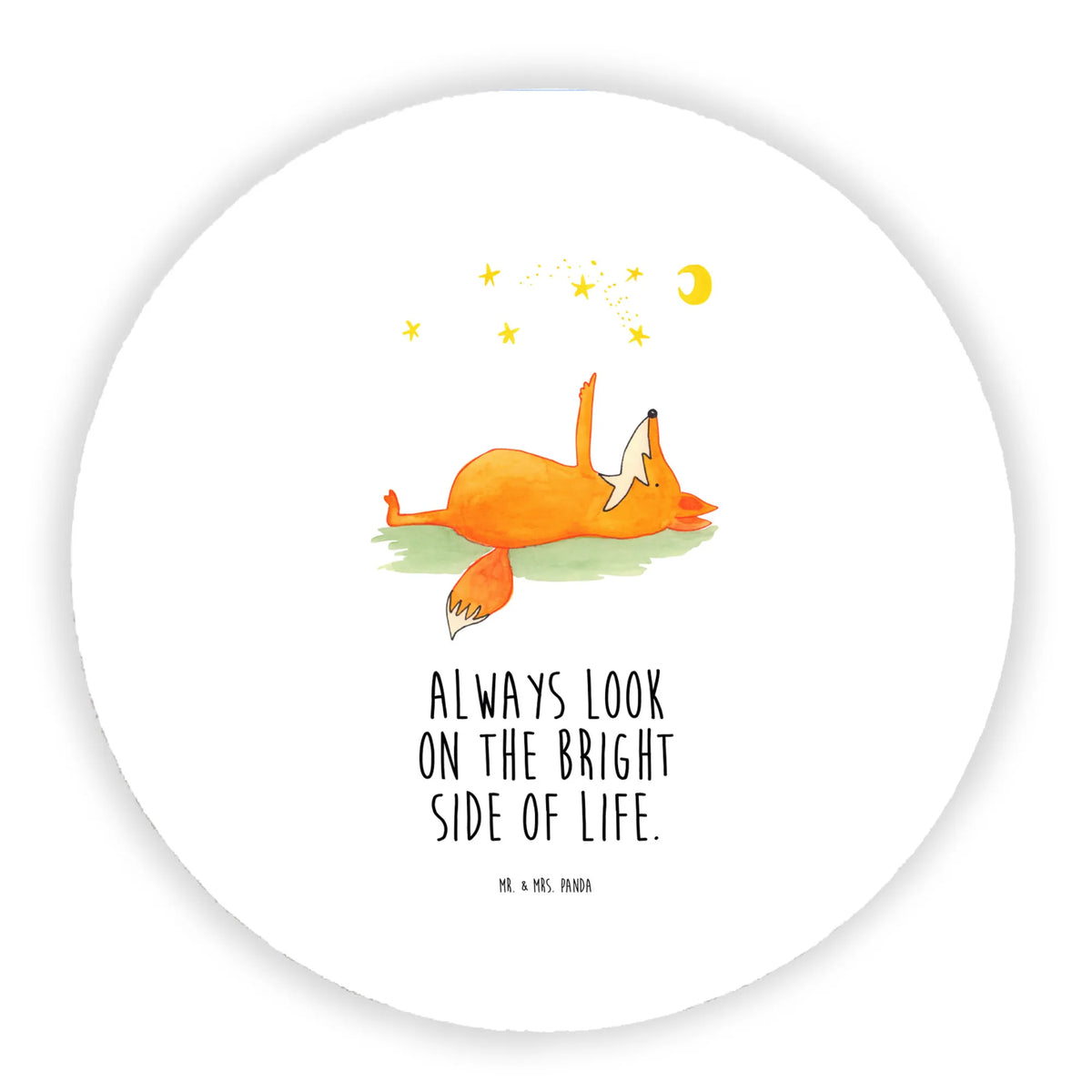 Round magnet Fox Stars animal lover, foxes, forest wildlife, clever as a fox, Saying beautiful, Romance, Saying positive, words of consolation