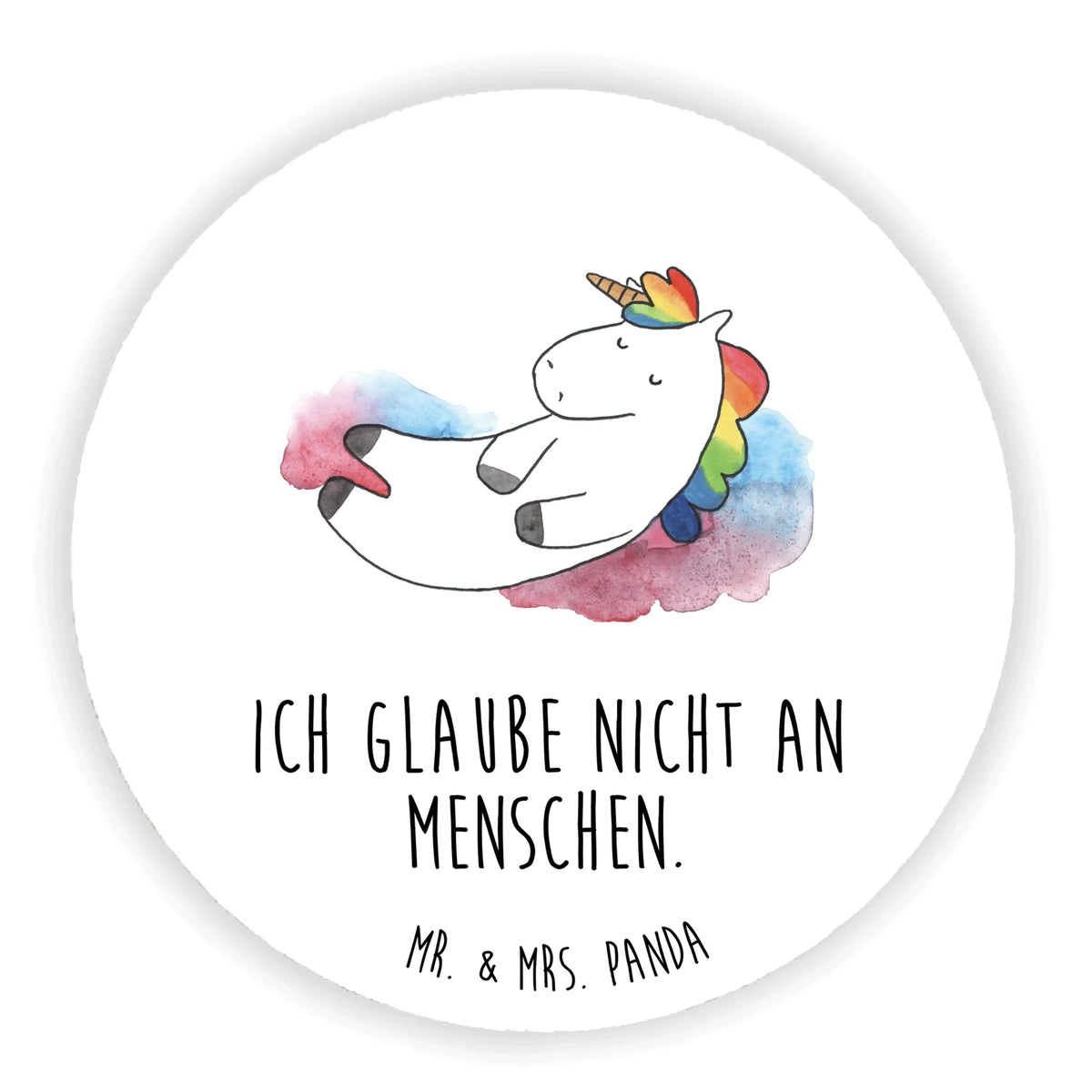 Rund Magnet Einhorn Wolke 7