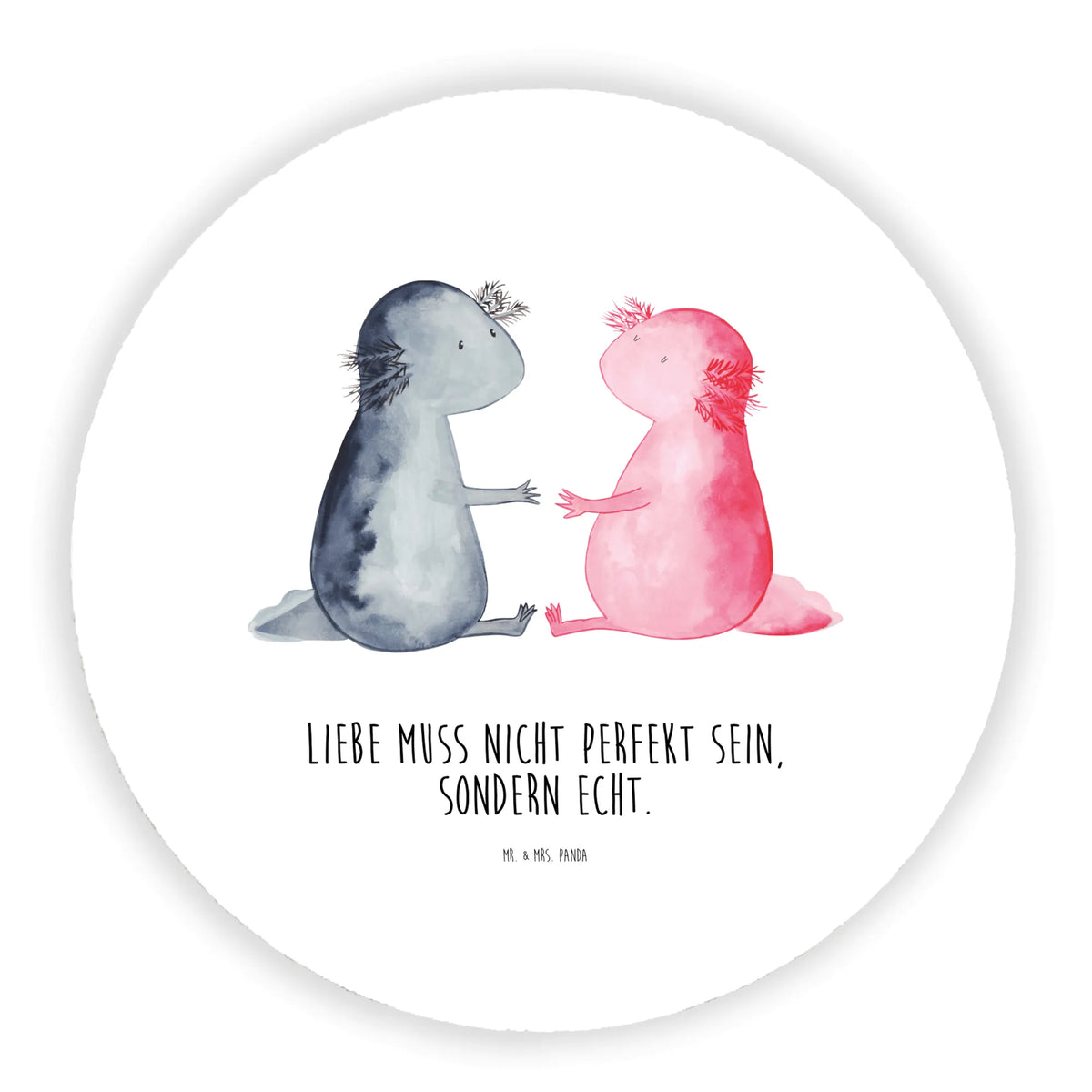 Rund Magnet Axolotl Liebe