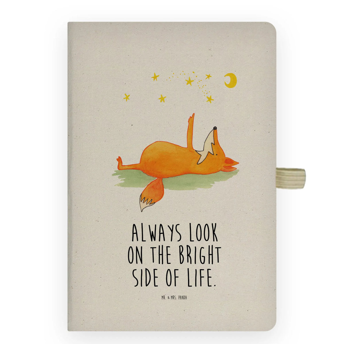 Cotton notebook Fox Stars animal lover, clever as a fox, forest wildlife, foxes, words of consolation, Saying beautiful, Romance, Saying positive