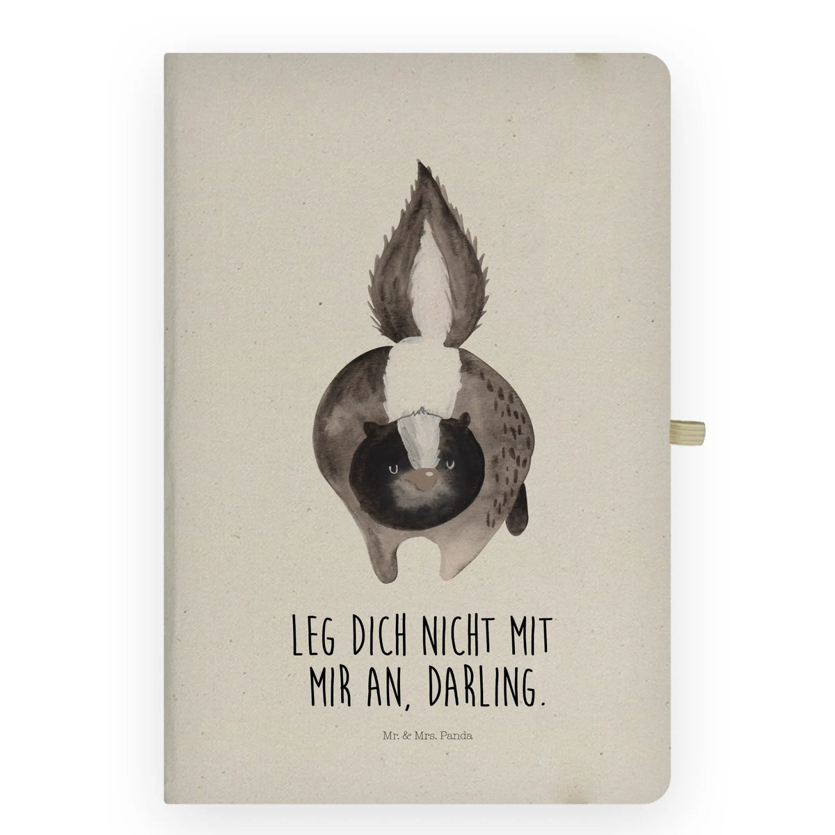 Baumwoll Notizbuch Stinktier Angriff