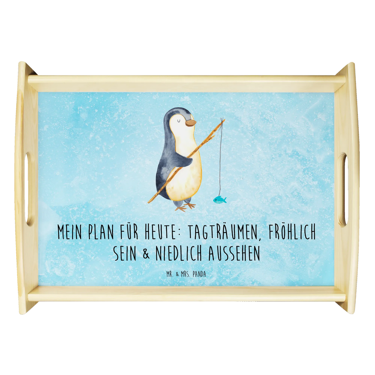 Serviertablett Pinguin Angler