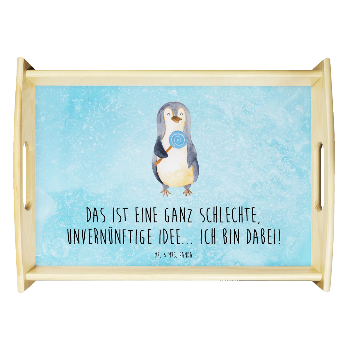 Serviertablett Pinguin Lolli
