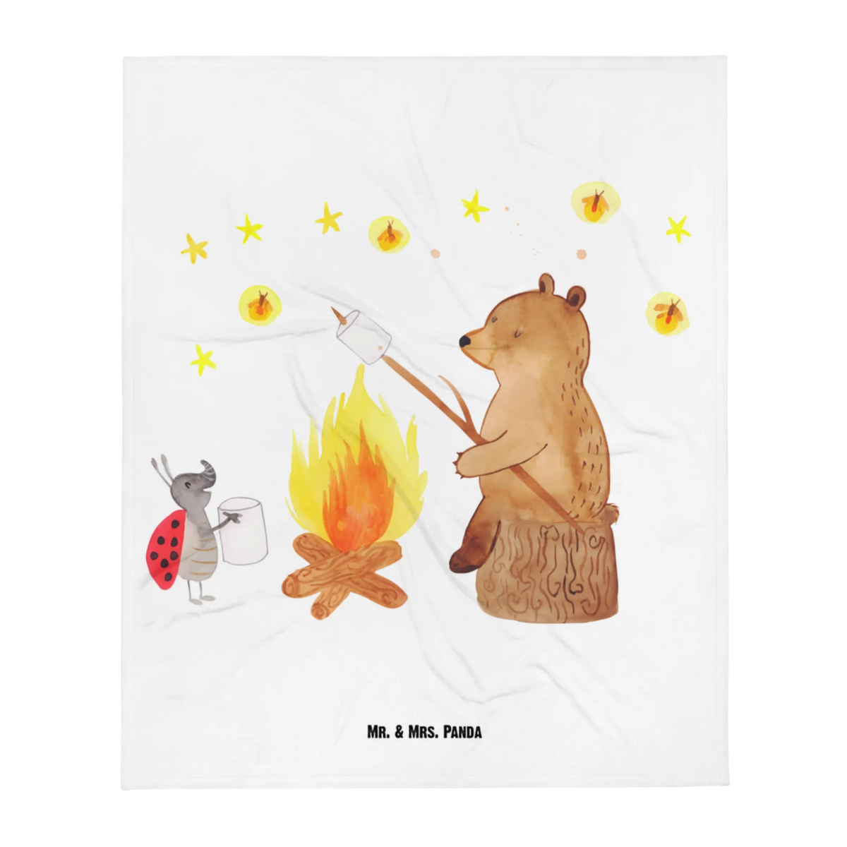 Babydecke Bär & Marienkäfer Lagerfeuer