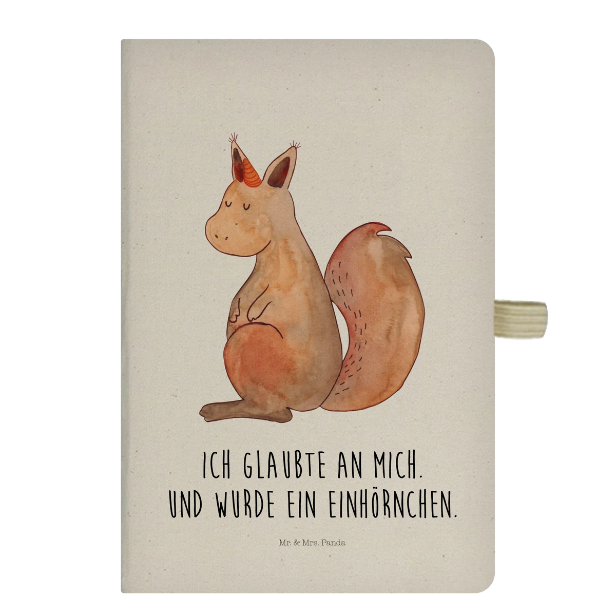 Baumwoll Notizbuch Einhorn Glauben