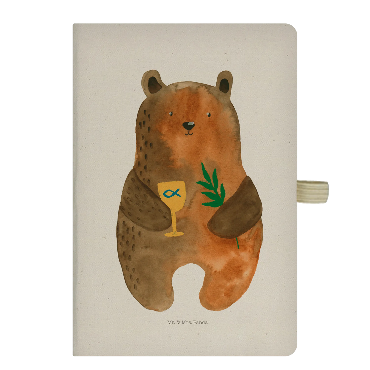 Baumwoll Notizbuch Bär Konfirmation